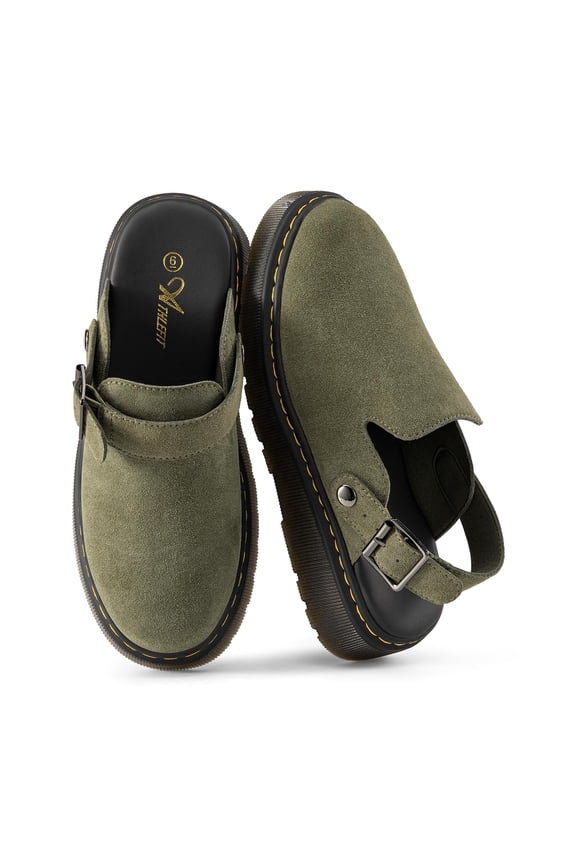 Women’s Clogs Shoes with Adjustable Back Strap Comfortable Cushioned Footbed Slip On Platform Slingback Mules