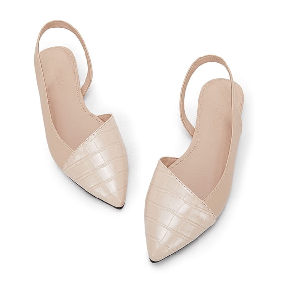 Women's Closed Pointed Toe Flats Slingback Low Heel Slip-on Cutout Animal Print Backless Mules Sandals