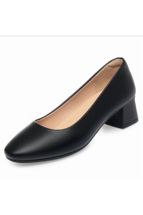 Women's Closed Round Toe Low Block Chunky Heels Short Small Thick Heels Wedding Bridal Homecoming Work Prom Dress Shoes for Women Comfortable Cute Dressy Formal Classic Shoes