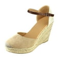 thumbnail image 1 of Women's Closed Toe Platform Sandals Summer Buckle Ankle Strap Espadrilles Wedge Sandals, 1 of 5