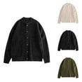 thumbnail image 1 of Women's Clothing Business Casual Pullover Knit Top Professional Office Wear Sweater Solid Color Thick High Neck Unisex Winter Youth Loose Pineapple, 1 of 6