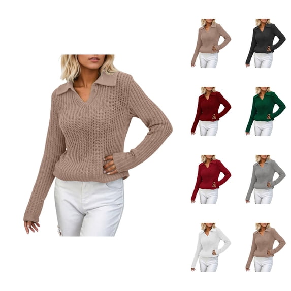Women's Clothing Casual Pullover Knit Sweaters Minimalist Summer Spring Vacation Sweater Stylish Top For Outings Comfortable Fit Versatile Everyday Wear Fall And Winter