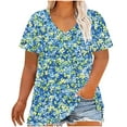 thumbnail image 1 of Women's Clothing Womens Tops Tunics Womens Tops Dressy Casual Short Sleeve Cotton Cotton Crewneck T Shirts Women Loose Fit, 1 of 5