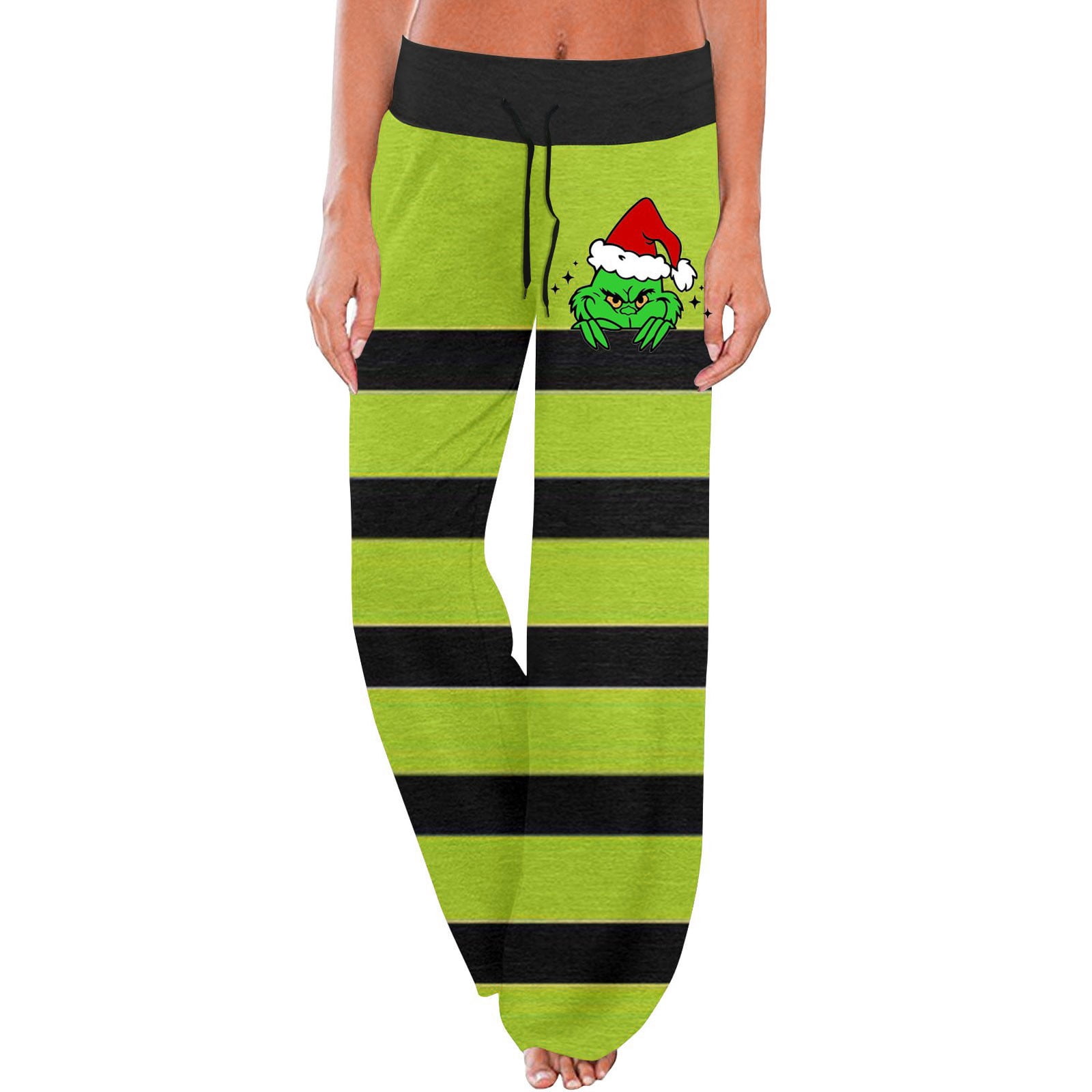 Women's Clothing Green Grinch Pants, Women's Fashion High Waist Hanes ...