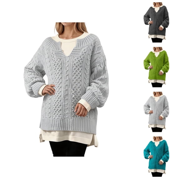 Women's Clothing Long Sleeve Pullover Knit Sweaters Casual Business Casual Office Knitted Pullover Sweater Soft Casual Winter Warm Turtleneck Long Sleeve Crewneck
