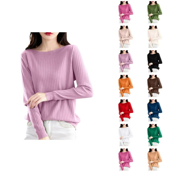 Women's Clothing Long Sleeve Pullover Knit Sweaters Casual Winter Teacher Wear Ribbed Sweater Turtleneck Soft Comfortable Slim Fit Shirt For Fall And Season