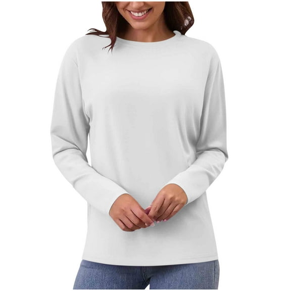 Women's Clothing, Sweaters for Women Long Sleeve Lightweight Crewneck Soft Basic Knit Shirt 2025 Fall Fashion Loose Fit Pullover Tops