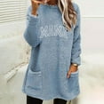 thumbnail image 1 of Women's Clothing, Winter Sweatshirts for Women comfort Sweater for anxiety Long Sleeve Shirts Crewneck Casual Warm Cute Long Tops, 1 of 4