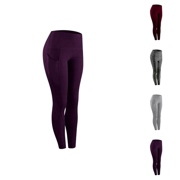 Women's Clothing Women's Leggings High Waist Workout with Pockets for Athletic Fitness Running and Yoga