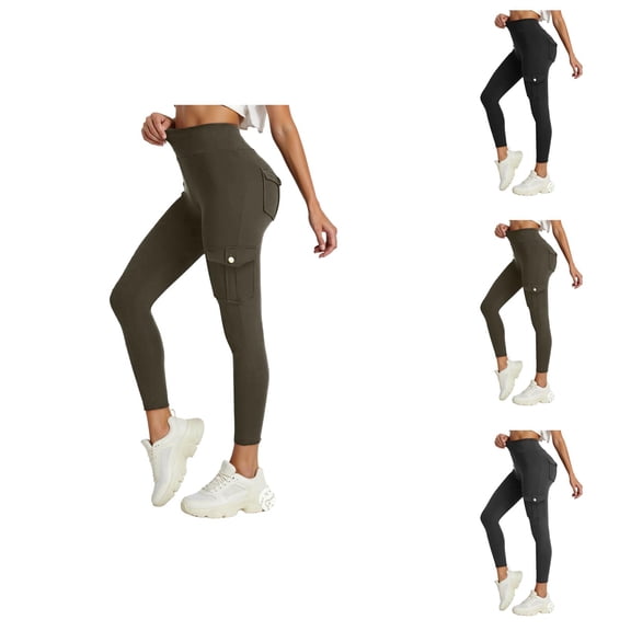 Women's Clothing Women's Leggings High Waisted Workout with Pockets Stretchy Fitness Running Yoga Pants for Gym Wear