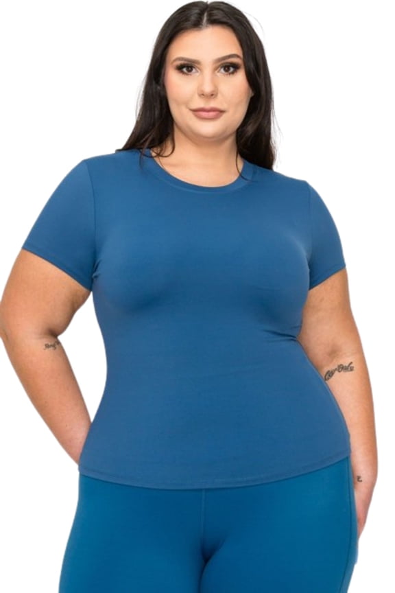 Women's Cloud Nine Ultra-Smooth Active Tee, Denim, XL