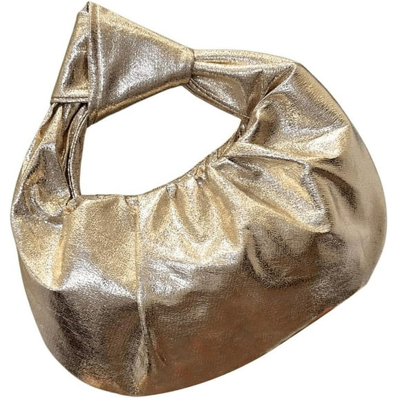 Women's Cloud Shaped Pleated Handbag Twist PU Leather Cute Clutch Purses Satchel Small Crossbody Bag Purse