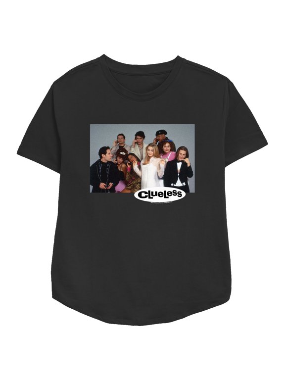 Women's Clueless Group Logo Graphic Tee Black Large