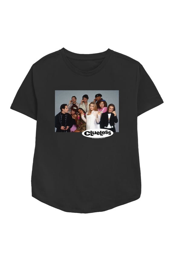 Women's Clueless Group Logo Graphic Tee Black Small