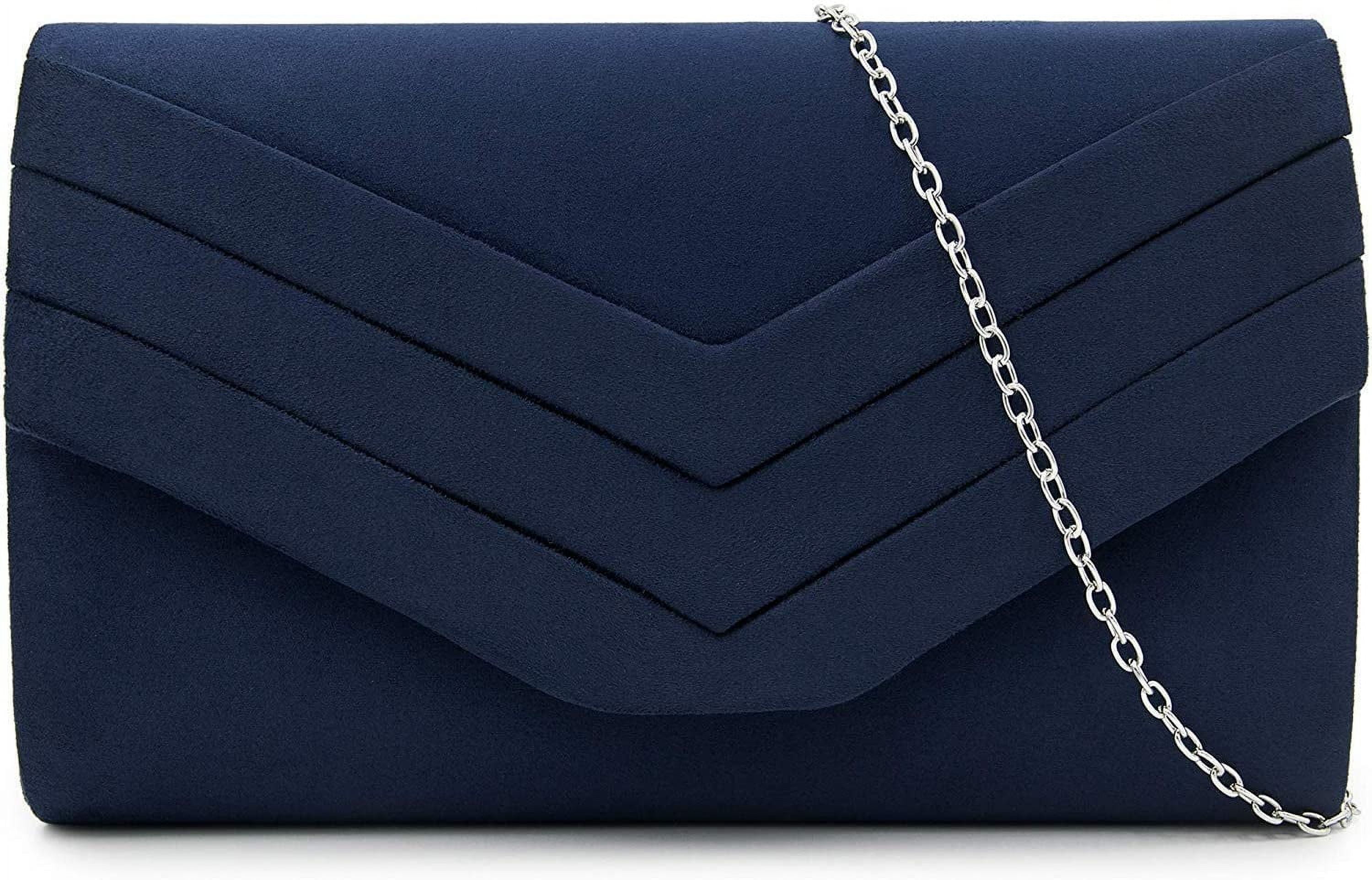 Navy blue suede purse sale