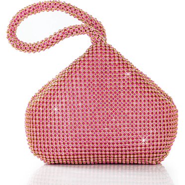 BABEYOND Women's Sparkly Rhinestone Clutch Bag - Triangle Evening Purse For Prom, Wedding, 1920s Party