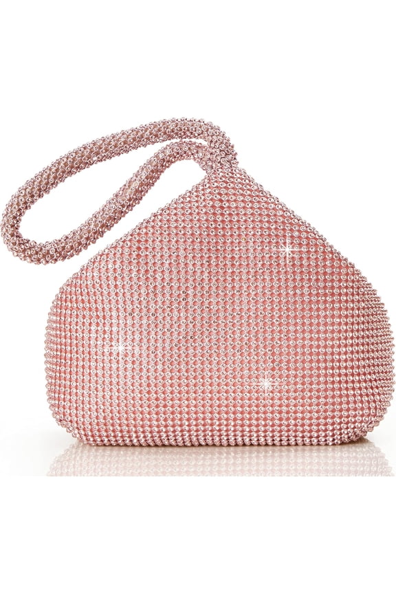 Women's Clutch Evening Bags Sparkly Glitter Triangle Purse for 1920s Party Prom Wedding