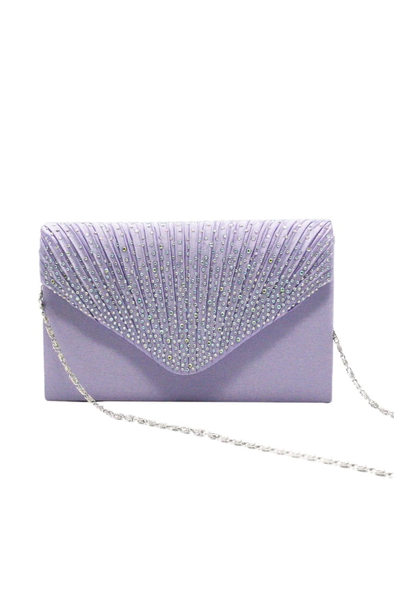 Women's Clutch Fashion Purses Rhinestone Envelope Purse Satin Evening Elegant Bag With Detachable Chain Strap Sparkling Formal Handbag For Wedding Prom Party