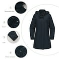 thumbnail image 1 of Women's Coat Windbreaker Mid-length Quilted Jacket Coat Women's Solid Color Outdoor Hooded Long Windbreaker Jacket Ultralight Warm Packable Hooded Women's Coat Windbreaker ,S-3XL,Dark Blue, 1 of 5