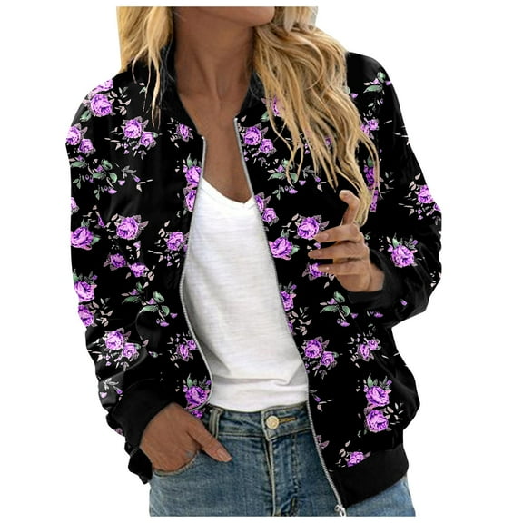 Women's Coats, Jackets & Vests Floral Print Cardigan Casual Tops