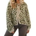 thumbnail image 1 of Women's Coats Lightweight Leopard Print Cardigan Knit Fall Outfits Clothes, 1 of 6