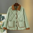 thumbnail image 1 of Women's Coats Women Warm Quilted Jackets For Women Long Sleeve Floral Soild Puffer Jacket Coats With Pockets Dress Jackets for Women Winter Clothing for Women,Womens Coats XL, 1 of 8