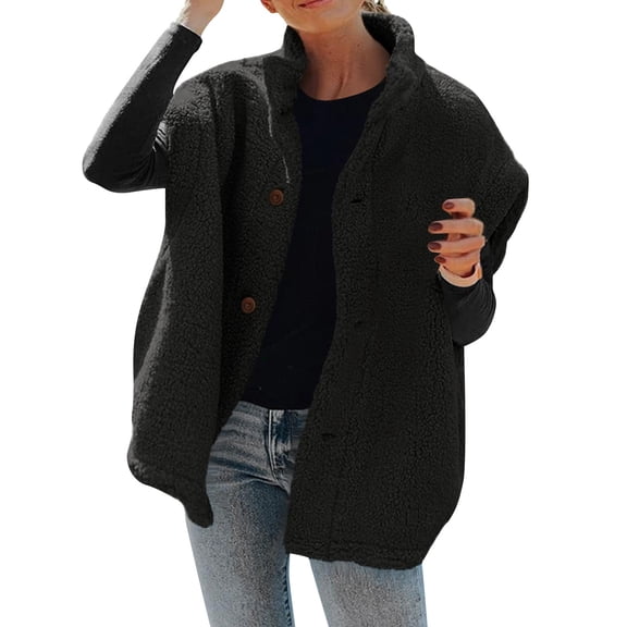 Women's Coats for Winter Warmth and Elegant Outfits Black XL Coats