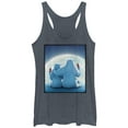 thumbnail image 1 of Women's Coca Cola Christmas Polar Bear Moon  Racerback Tank Top Navy Blue Heather X Large, 1 of 3