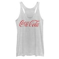 thumbnail image 1 of Women's Coca Cola Distressed Logo  Racerback Tank Top White Heather X Large, 1 of 3
