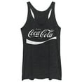 thumbnail image 1 of Women's Coca Cola Enjoy Logo Cursive  Racerback Tank Top Black Heather Large, 1 of 3