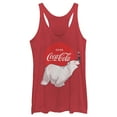thumbnail image 1 of Women's Coca Cola Polar Bear Racerback Tank Top Red Heather Large, 1 of 4