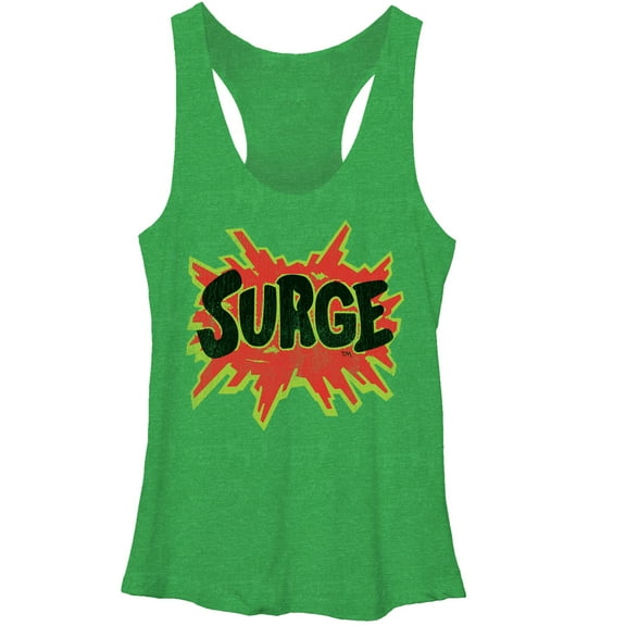 Women's Coca Cola Surge Logo  Racerback Tank Top Envy Green Medium