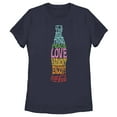 thumbnail image 1 of Women's Coca Cola Unity It's the Real Thing Bottle Logo  Graphic Tee Navy Blue Large, 1 of 5