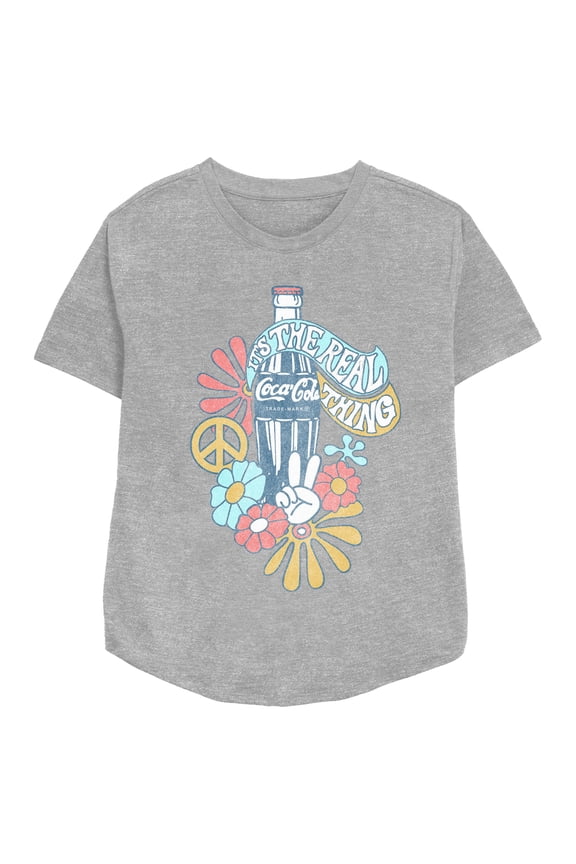 Women's Coca Cola Unity It's the Real Thing Graphic Tee Athletic Heather 2X Large