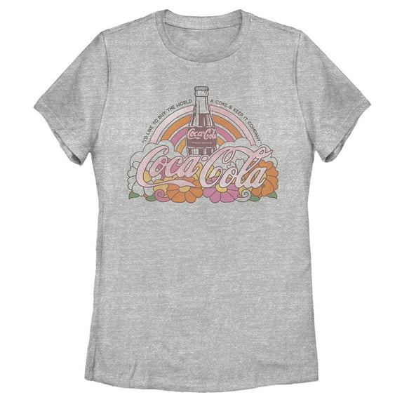 Women's Coca Cola Unity Rainbow Logo Graphic Tee Athletic Heather X Large