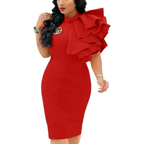 Women's Cocktail Bodycon Sleeveless Formal Mini Pencil Dress