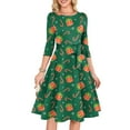 thumbnail image 1 of Women's Cocktail Dresses 3/4 Sleeve Vintage Wedding Guest Christmas Dress for Holiday Parties and Special Events,Green,M, 1 of 5
