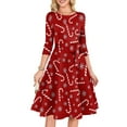 thumbnail image 1 of Women's Cocktail Dresses 3/4 Sleeve Vintage Wedding Guest Christmas Dress for Holiday Parties and Special Events,Red,L, 1 of 5