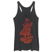 Womens Coco Ernesto Remember Me Racerback Tank Top Black Heather Medium