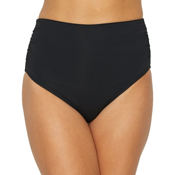 Women's Coco Reef U95208 Classic Solids Impulse Rollover Bikini Swim Bottom (Black XL)