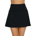 thumbnail image 1 of Women's Coco Reef U95396 Classic Solids Soar Ultra High Skort Swim Bottom (Black M), 1 of 3