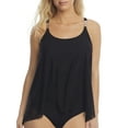 thumbnail image 1 of Women's Coco Reef U95433 Classic Solids Current Mesh Layer Tankini Swim Top (Black 34D), 1 of 4