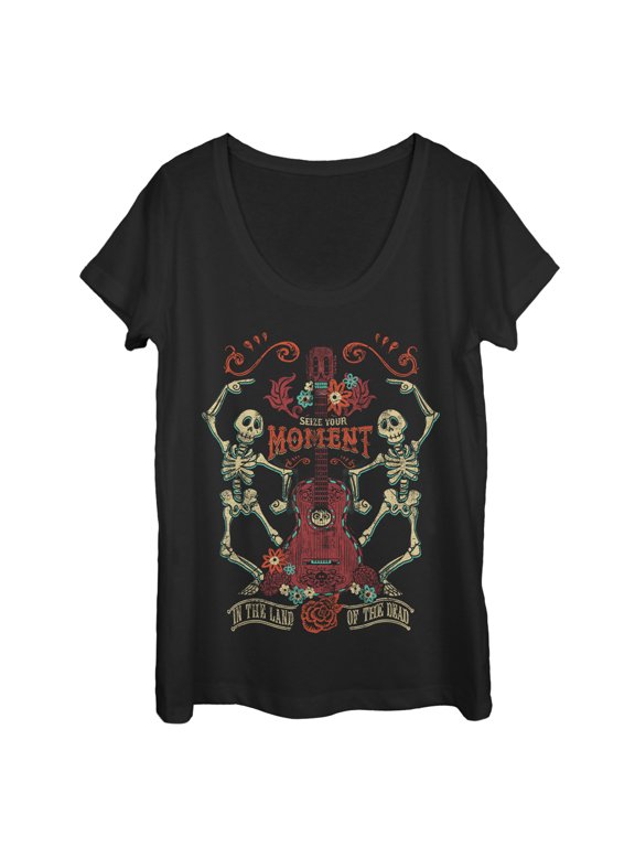 Women's Coco Seize Moment Skeleton Dance Scoop Neck Black X Large