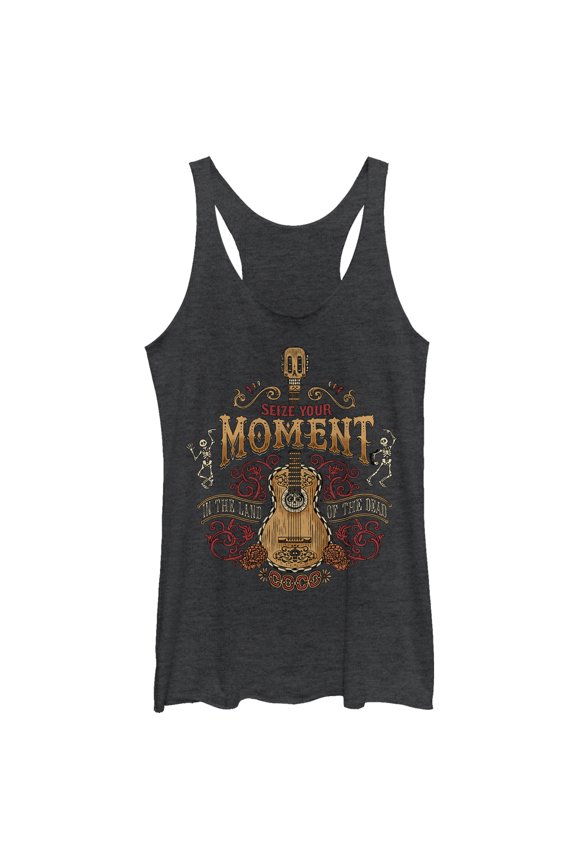 Women's Coco Seize Your Moment  Racerback Tank Top Black Heather Large