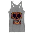 thumbnail image 1 of Women's Coco Sugar Skull Grin  Racerback Tank Top Gray Heather X Large, 1 of 3