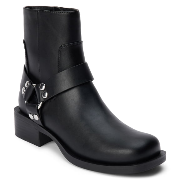 COCONUTS by Matisse Womens Mac Round Toe Pull On Motorcycle Ankle Boots
