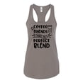 thumbnail image 1 of Women's Coffee & Friends Racerback Tank Top-Warm Grey-xl, 1 of 4