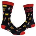 thumbnail image 1 of Women's Coffee Makes Me Feel Less Murdery Socks Funny Novelty Morning Cup Stab Vintage Footwear, 1 of 7