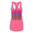 thumbnail image 1 of Women's Coffee On Repeat Ladies Racerback Tank Top-Raspberry-xs, 1 of 4