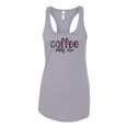 thumbnail image 1 of Women's Coffee Owns Me Racerback Tank Top-Heather Grey-xxl, 1 of 4